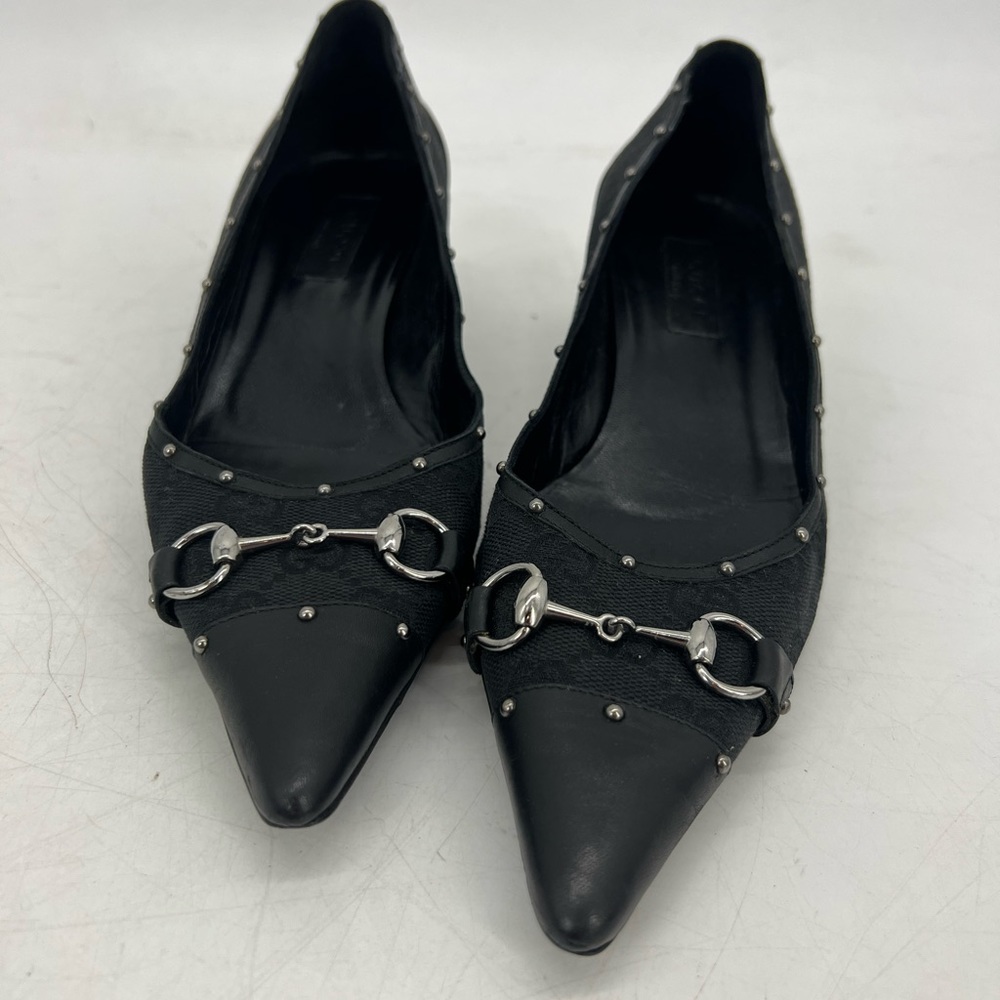 🖤SOLD🖤Gucci vintage studded leather horsebit shoes